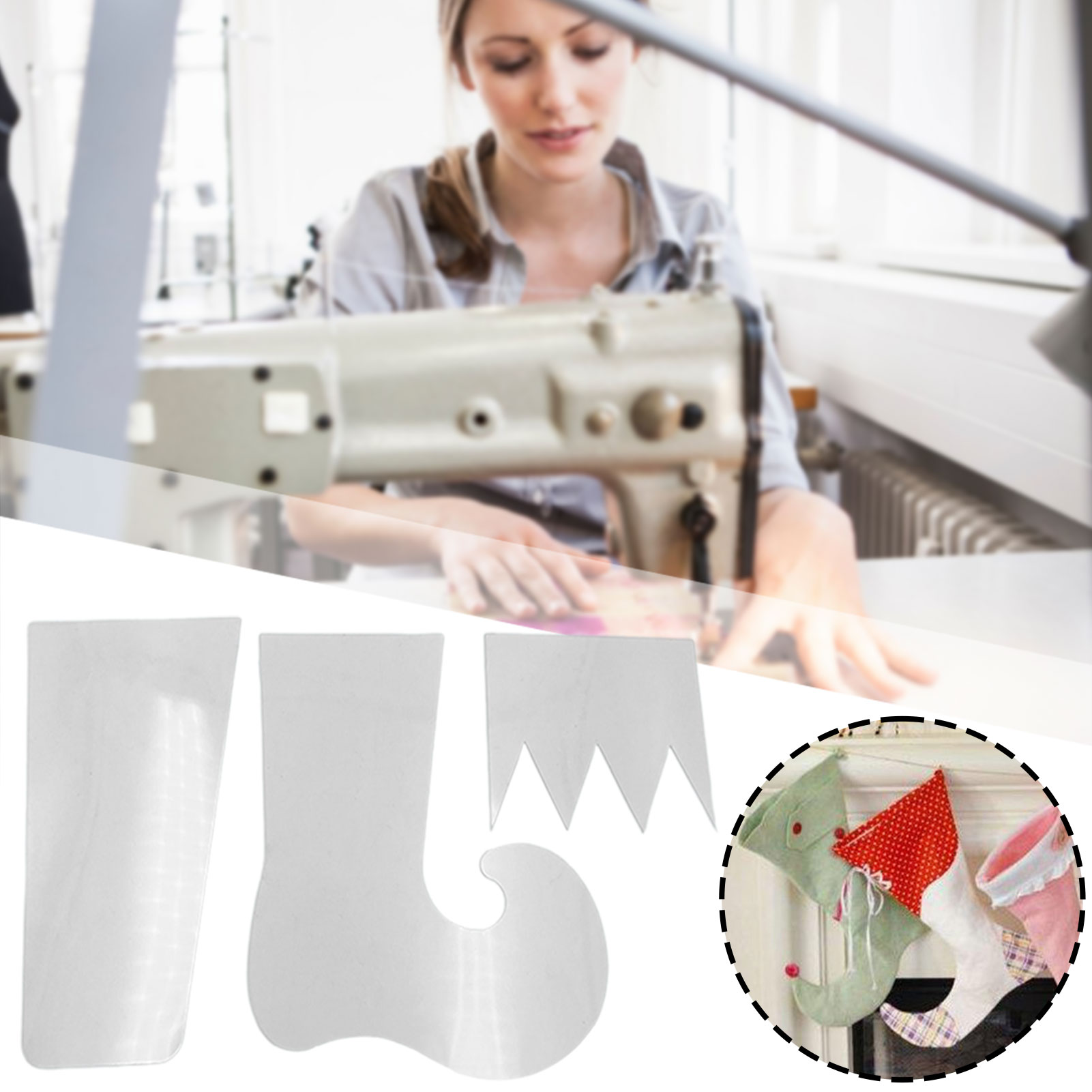 Embroidery Xmas Stocking - Templat Stoking Natal yang Dipersonalisasi Untuk