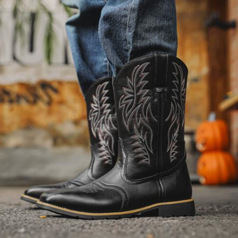 Embroidery Stitches - Sepatu Bot Tinggi Pria Baru Bordir