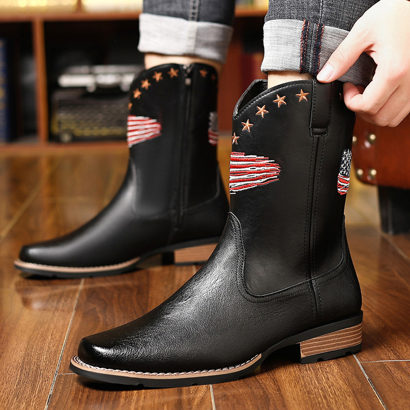 Embroidery Stitches - Sepatu Bot Pria Baru Bermerek, Bordir