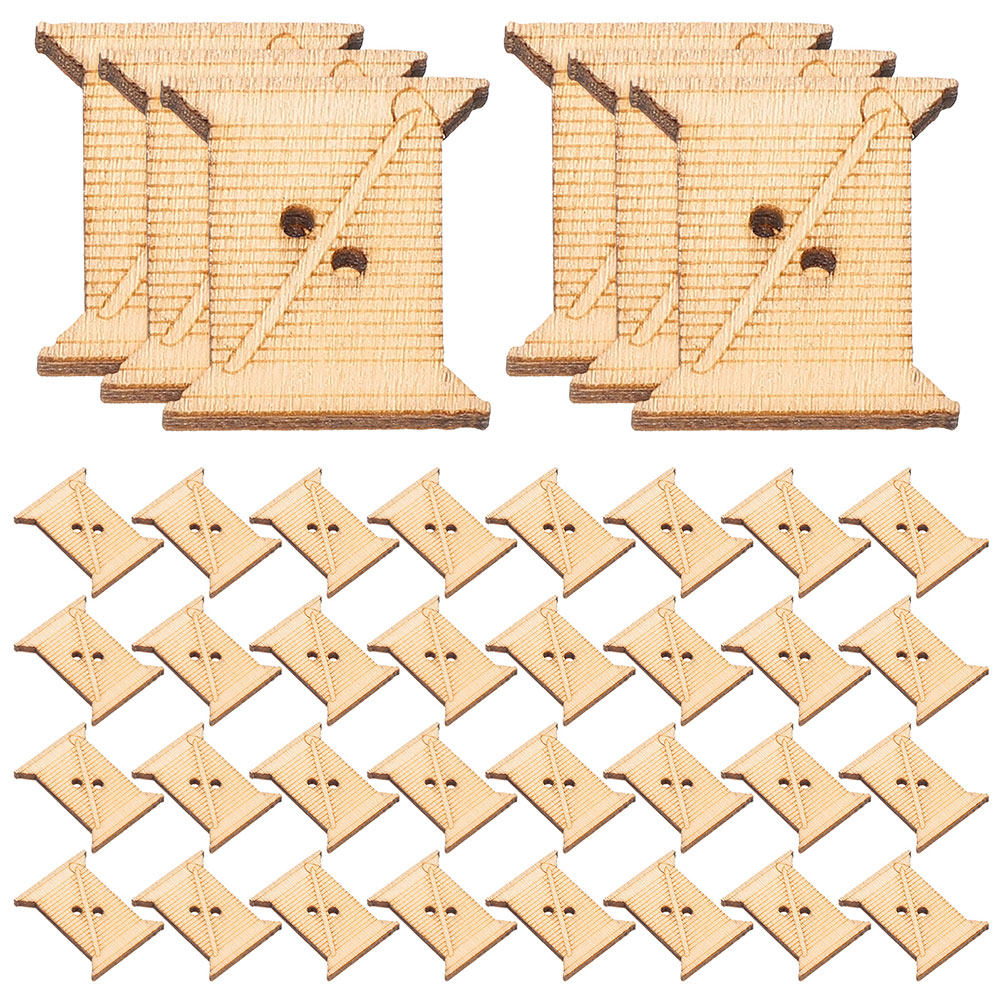 Embroidery Stitches - 100Pcs Kartu Gulung Benang Bordir Kayu,
