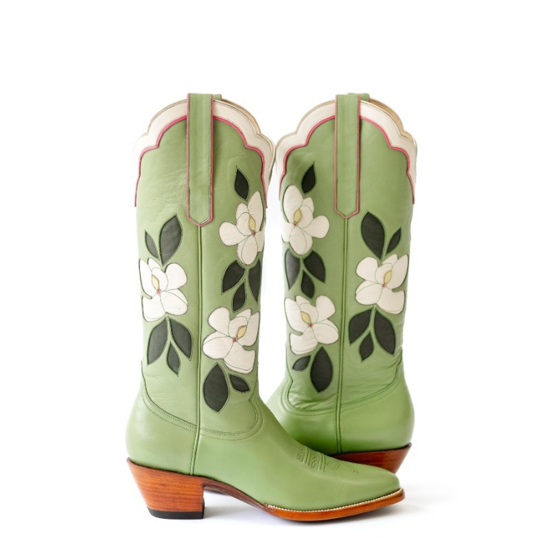 Embroidery Design Free - Sepatu Bot Wanita Setengah Betis Kulit
