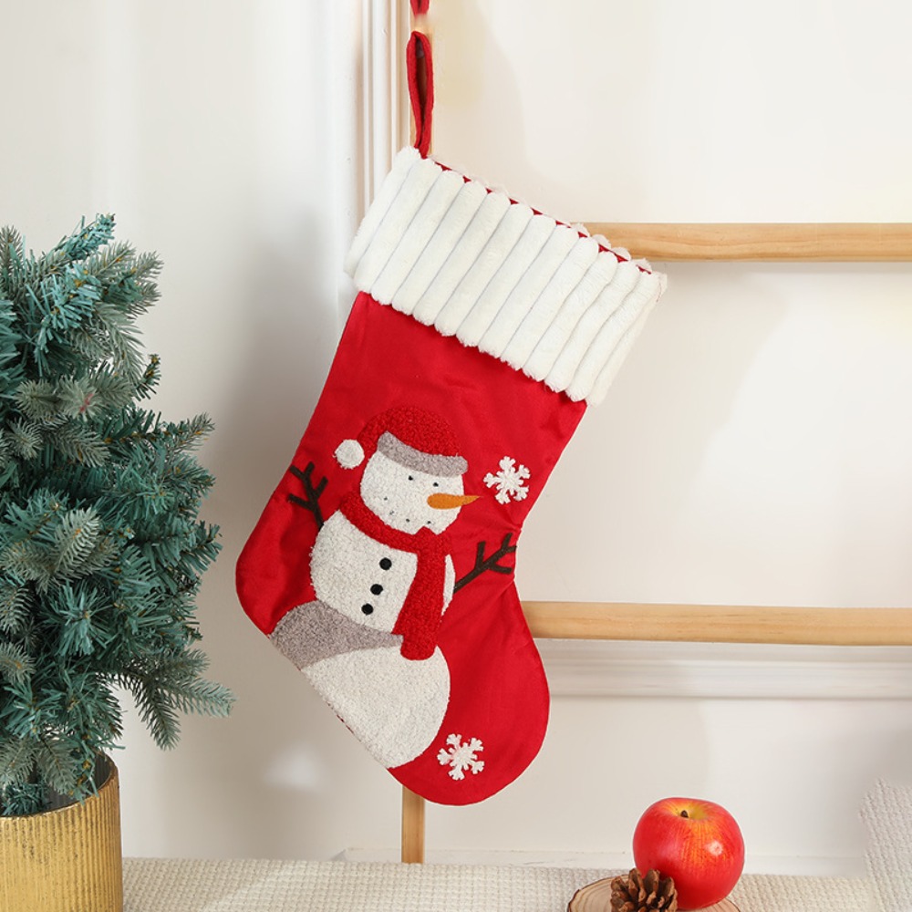 Embroidery Xmas Stocking - Kantong Natal Bordir Gantung yang Dapat
