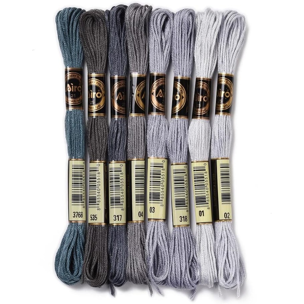 Embroidery Stitches - 8 Gulungan 70 Yard Gelang Persahabatan