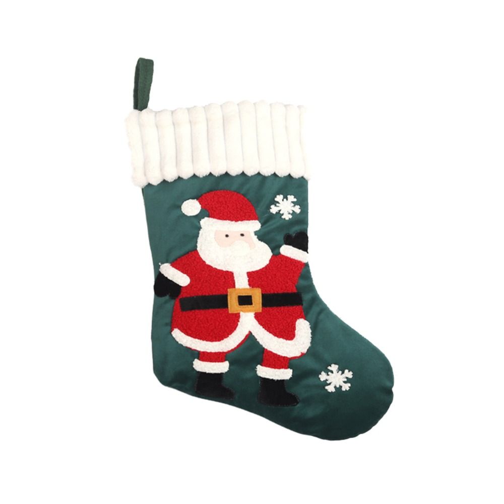 Embroidery Xmas Stocking - Kaus Kaki Natal Bordir Gantung yang