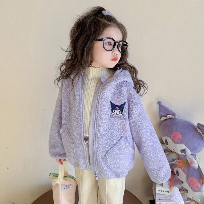 Embroidery Cotton Shirt - Mantel Beludru Lengan Panjang Sanrio Girls,
