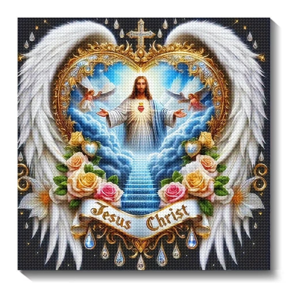 Embroidery Icon - 5D DIY lukisan berlian potret Yesus