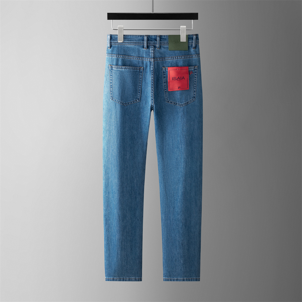 OECHSLI Jeans Katun Tipis Pria - Embroidery On Jeans ulasan dan harga