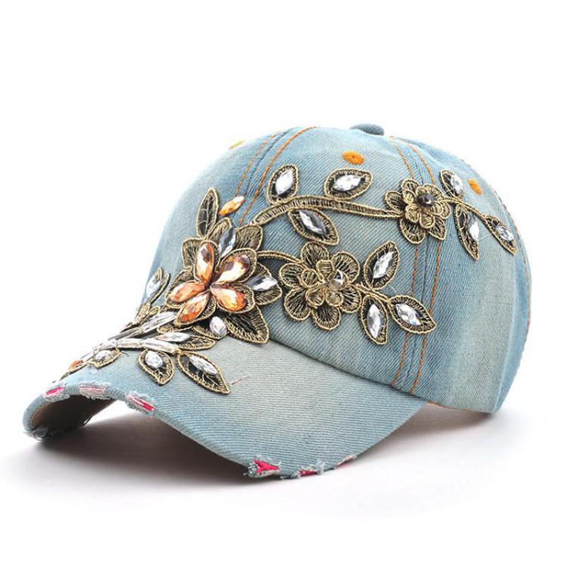COKK topi bisbol wanita, Snapb - Embroidery On Jeans ulasan dan harga
