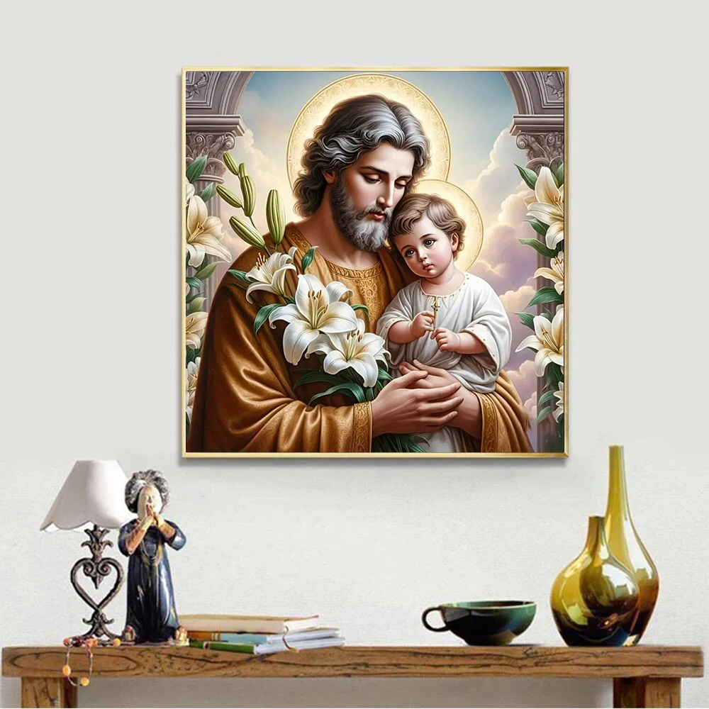 Yesus Agama Lukisan Berlian Cr - Embroidery Icon ulasan dan harga
