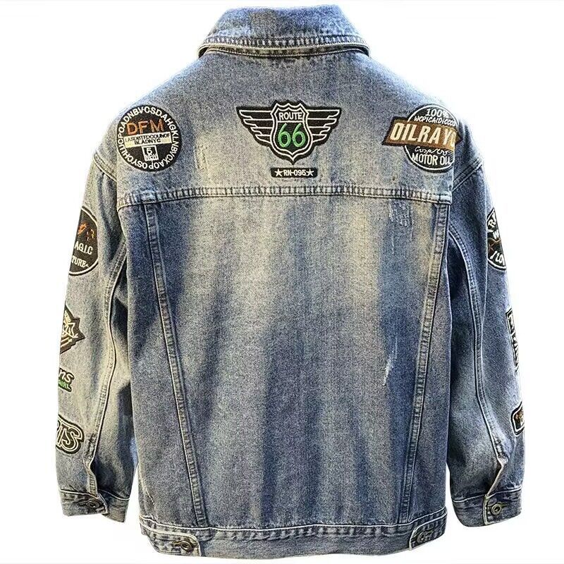 Jaket Denim Bordir High Street - Embroidery Patches ulasan dan harga