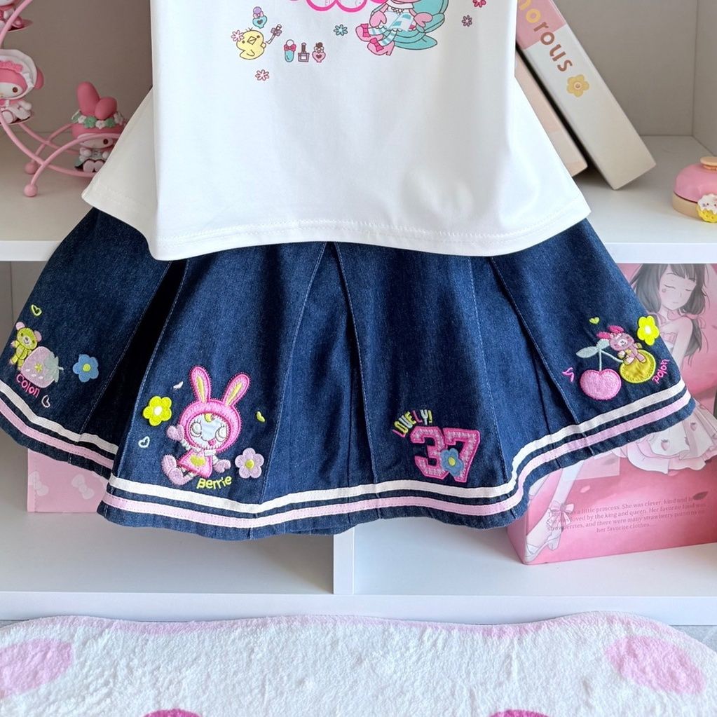 Set Rok Manis Jepang Kaus Leng - Embroidery Cotton Shirt ulasan dan harga