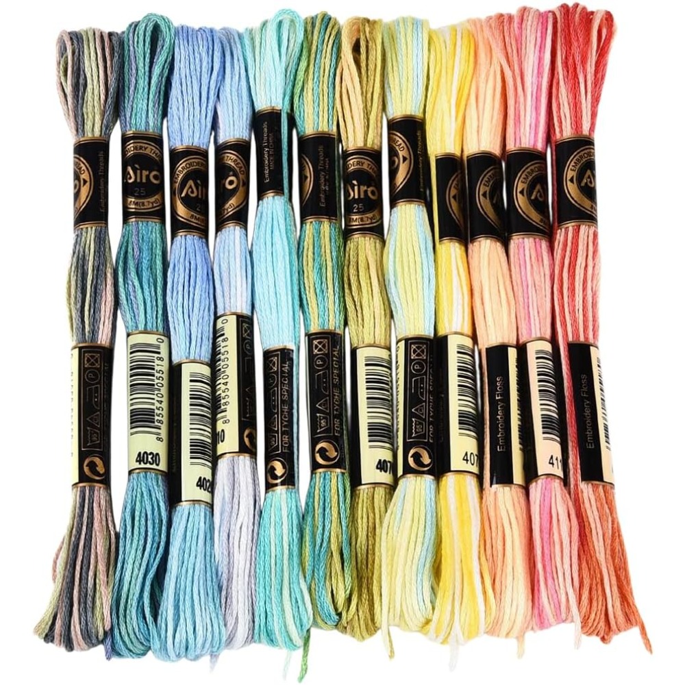 12 Gulungan 105 Yard 6 Ply Ben - Embroidery Stitches ulasan dan harga