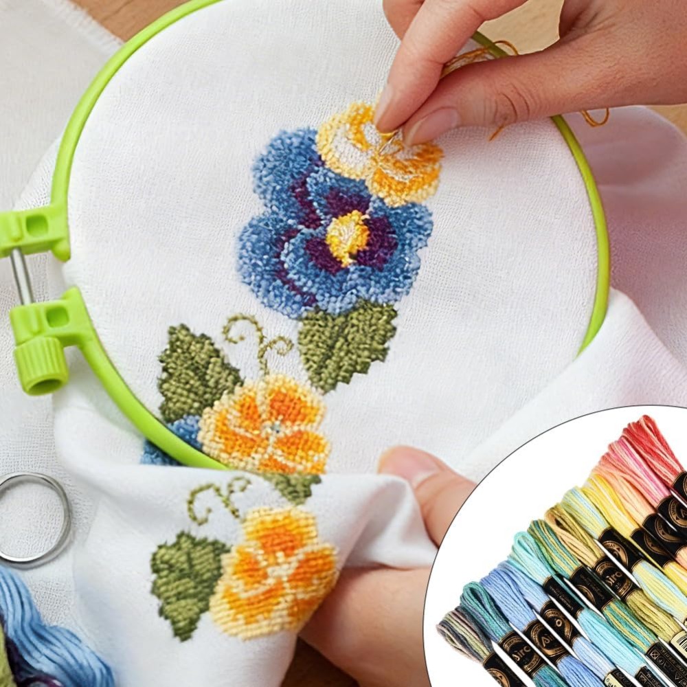 12 Gulungan 105 Yard 6 Ply Ben - Embroidery Stitches ulasan dan harga