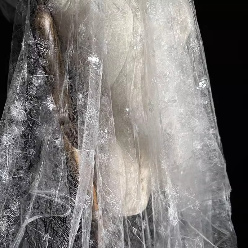 Kain Jala Bordir Bunga Renda B - Embroidery Net Dress ulasan dan harga