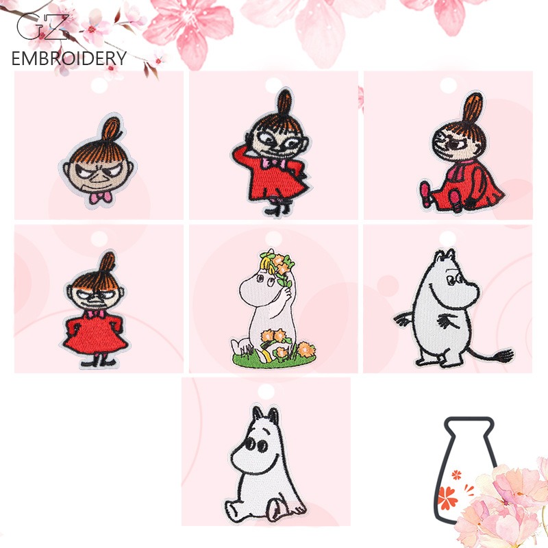 Patch Bordir Kartun Moomin Luc - Embroidery Patches ulasan dan harga