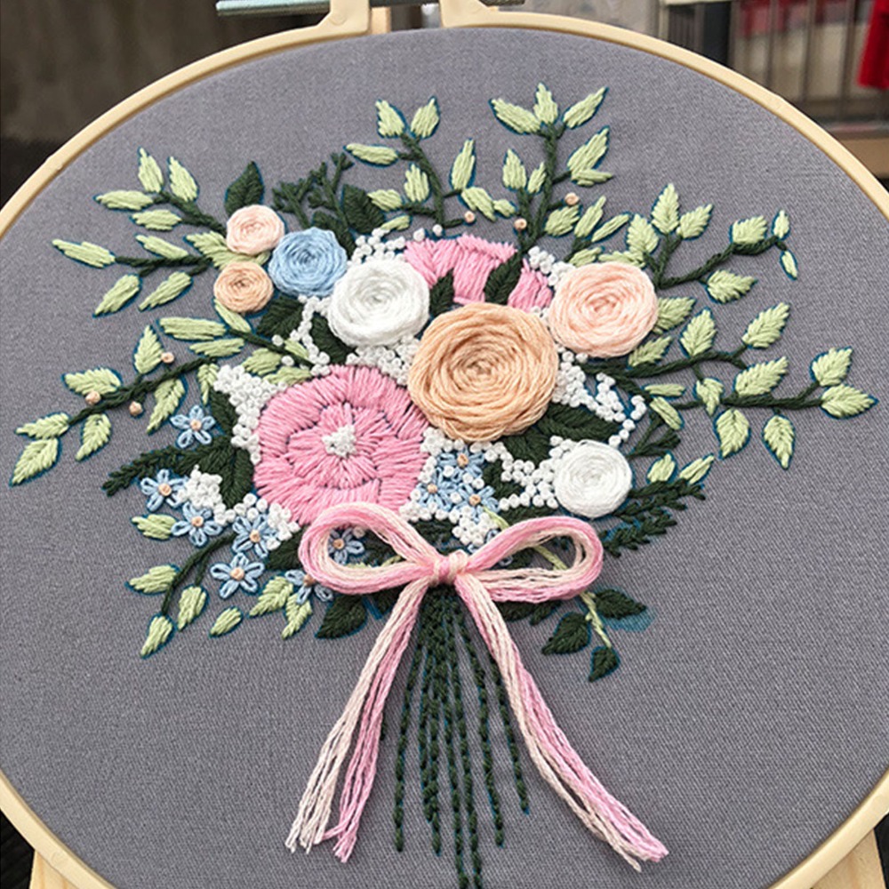 Kit Bordir Pola Cetak 3D Desai - Embroidery Design Patterns Flowers ulasan dan harga