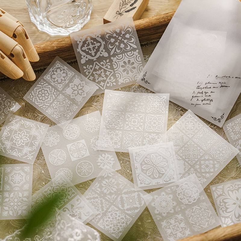 30 Buah/Lot Paket Stiker Renda - Embroidery Paper ulasan dan harga
