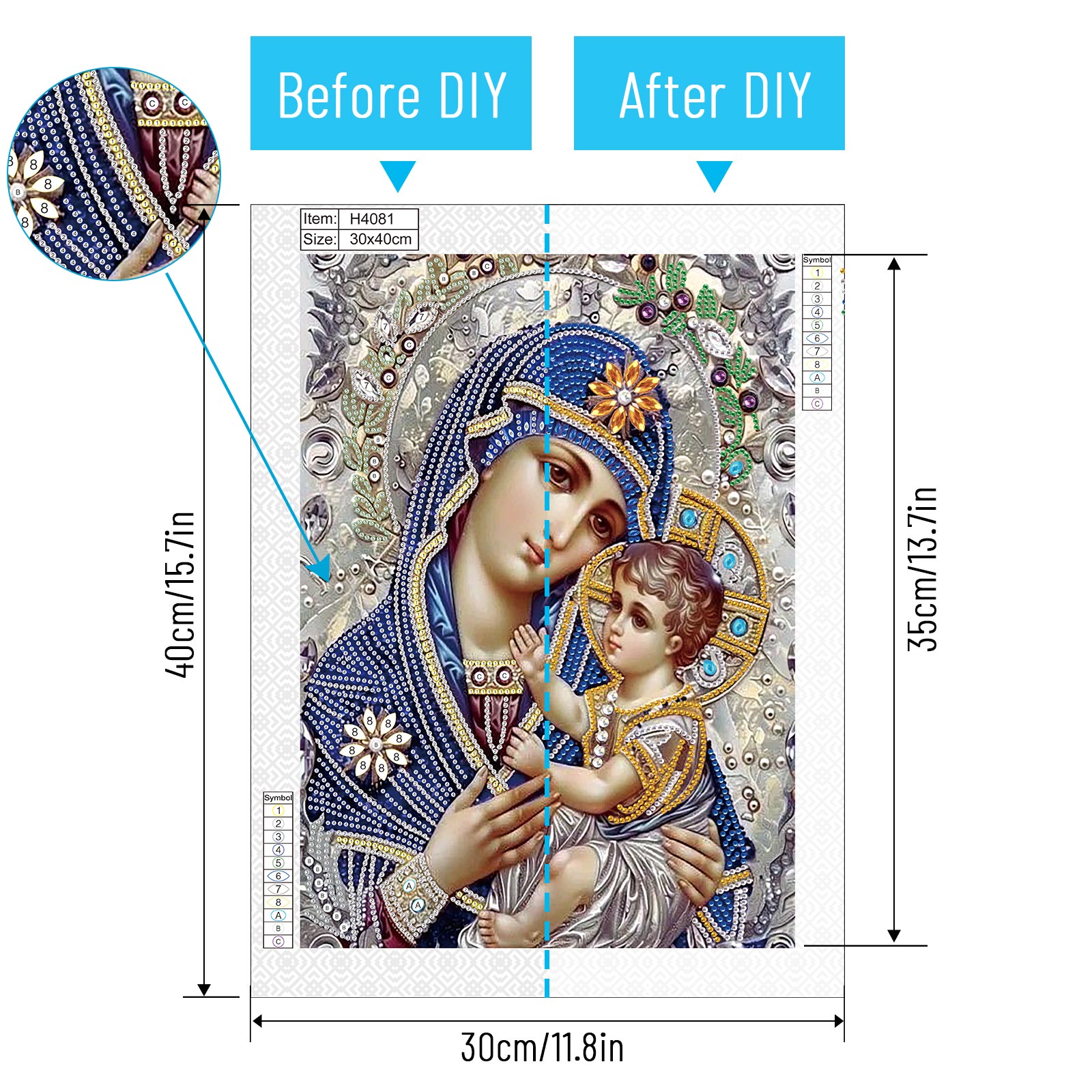 Kit Lukisan Seni Berlian Bentu - Embroidery Icon ulasan dan harga