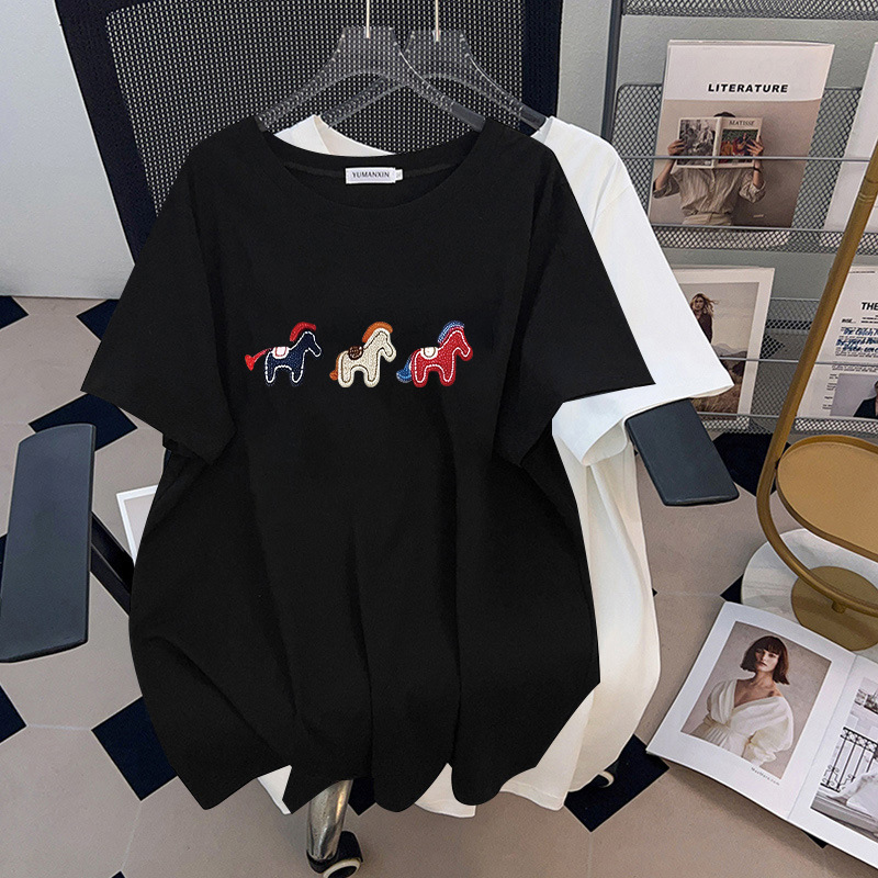 Kaus Kuda Poni Bordir Leher Bu - Embroidery Cotton Shirt ulasan dan harga