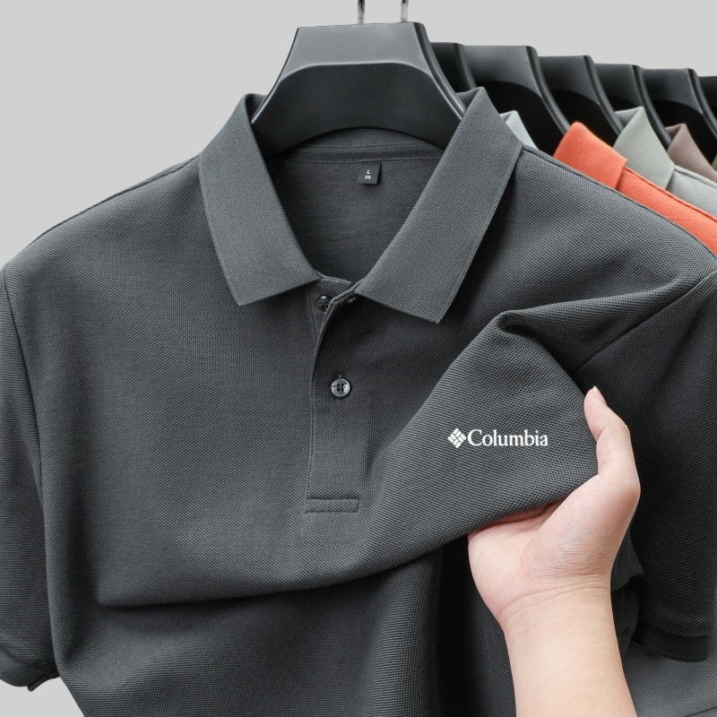 Kaos Polo Pria Kasual Nyaman B - Embroidery Icon ulasan dan harga