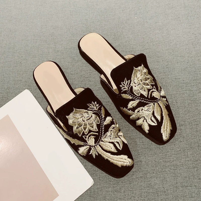 Sepatu Wanita Baru 2026 Sandal - Embroidery Design Free ulasan dan harga