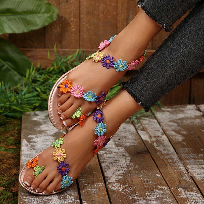 Sandal Wanita Bordir Bunga Boh - Embroidery Design Free ulasan dan harga
