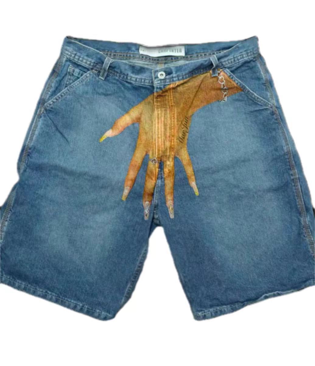 Deeptown Y2k Celana Pendek Den - Embroidery On Jeans ulasan dan harga