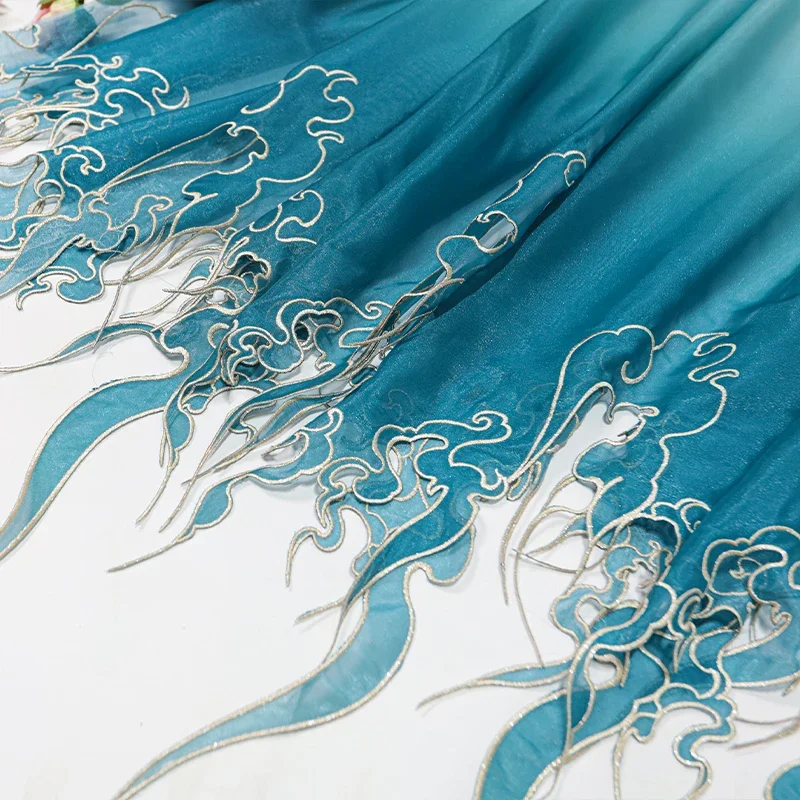 Kain Gradasi Daun Teratai Bord - Embroidery Design Free ulasan dan harga