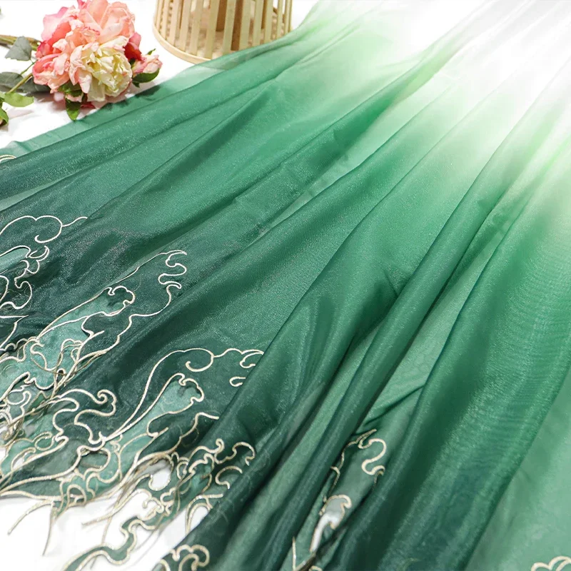 Kain Gradasi Daun Teratai Bord - Embroidery Design Free ulasan dan harga