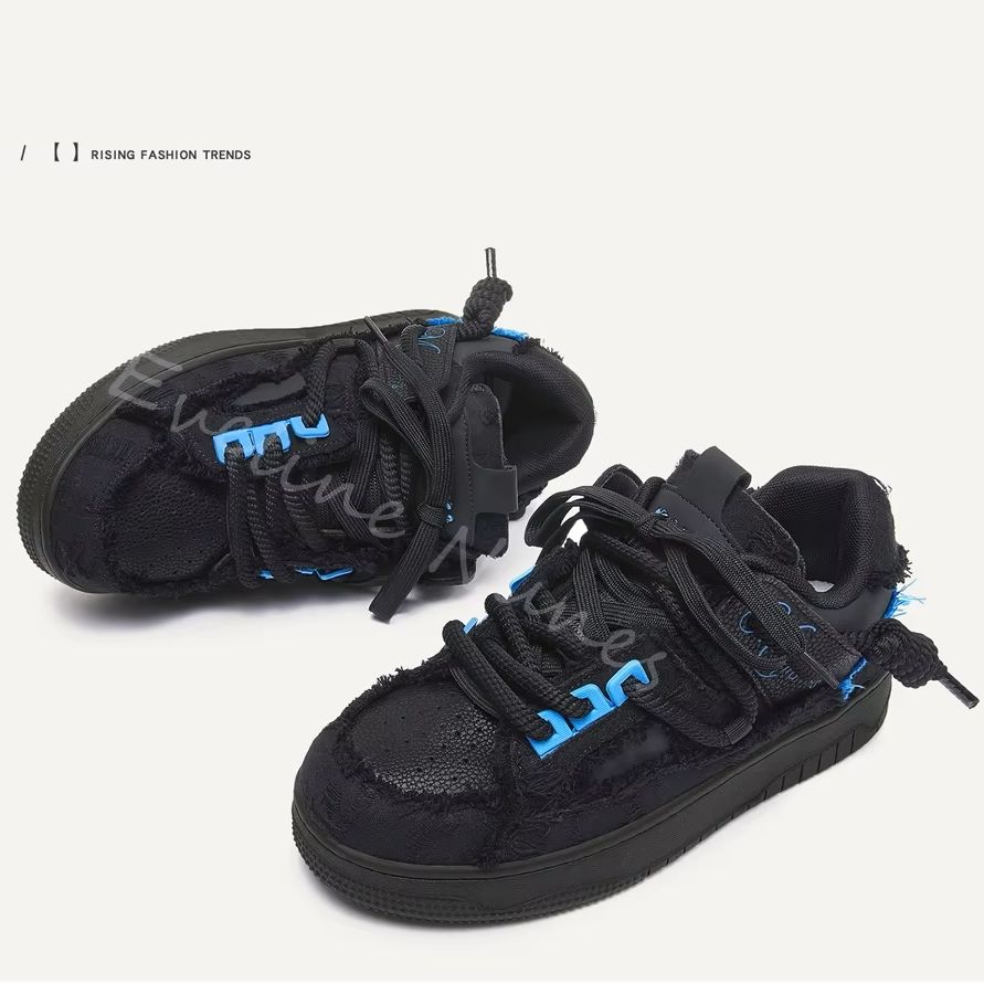 Sepatu Skate Platform Tepi Raw - Embroidery Stitches ulasan dan harga
