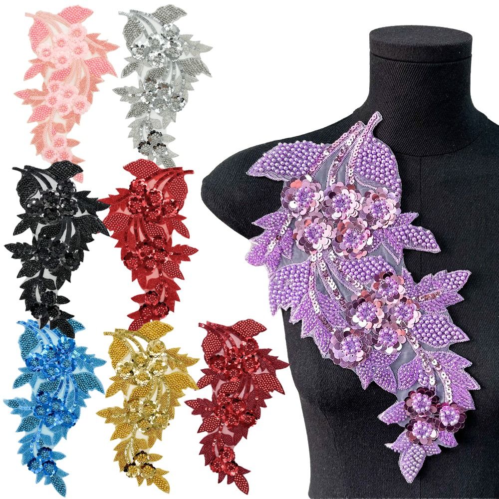 Patch Bordir Bunga Payet 3D un - Embroidery Patches ulasan dan harga