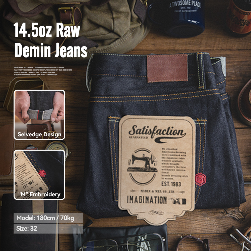Celana Jeans Pria Maden Retro  - Embroidery On Jeans ulasan dan harga