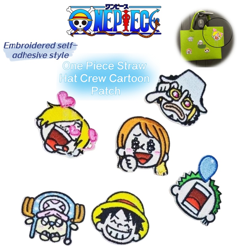 Patch Kain Anime One Piece Str - Embroidery Patches ulasan dan harga