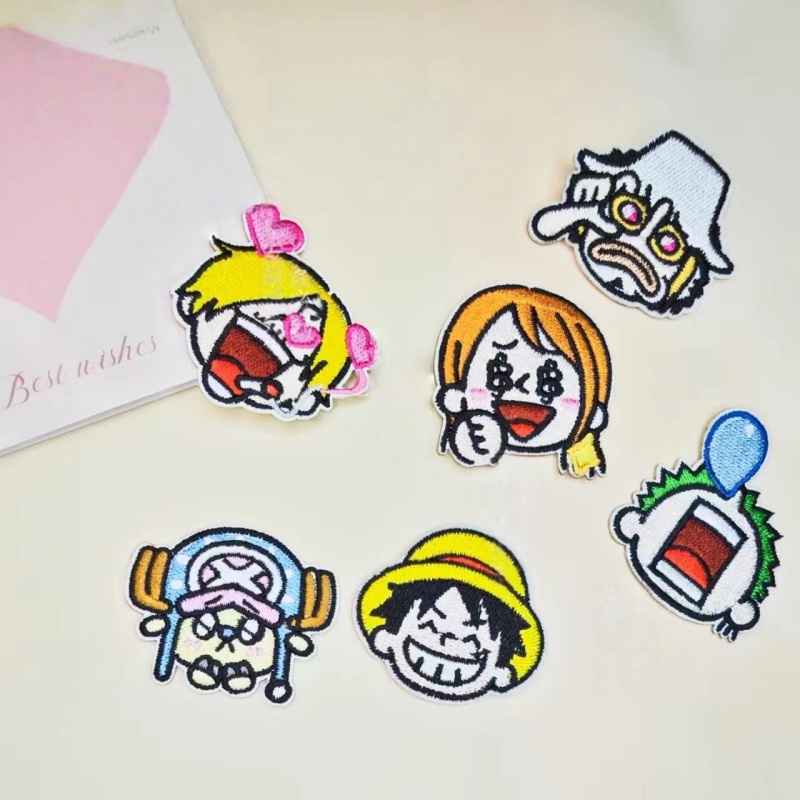 Patch Kain Anime One Piece Str - Embroidery Patches ulasan dan harga