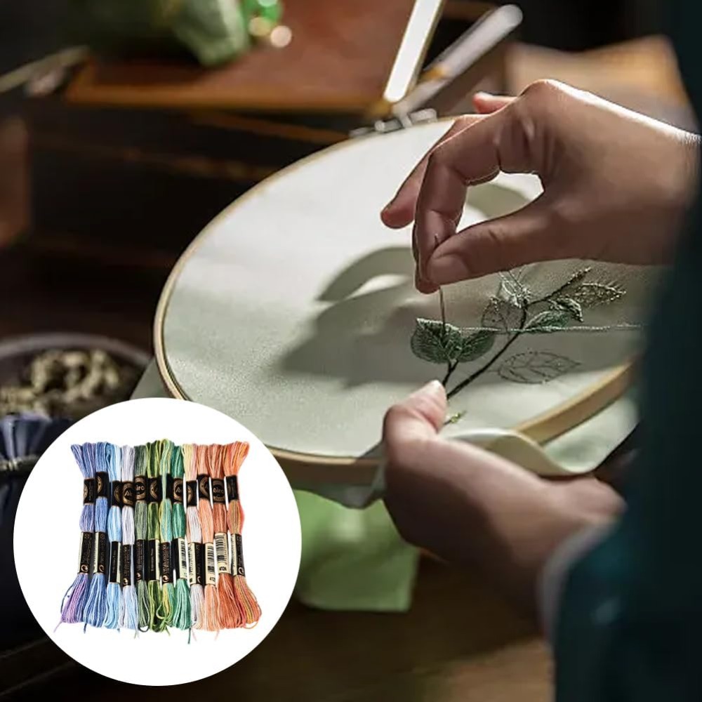 12 Gulungan Benang Sulam 105 Y - Embroidery Stitches ulasan dan harga