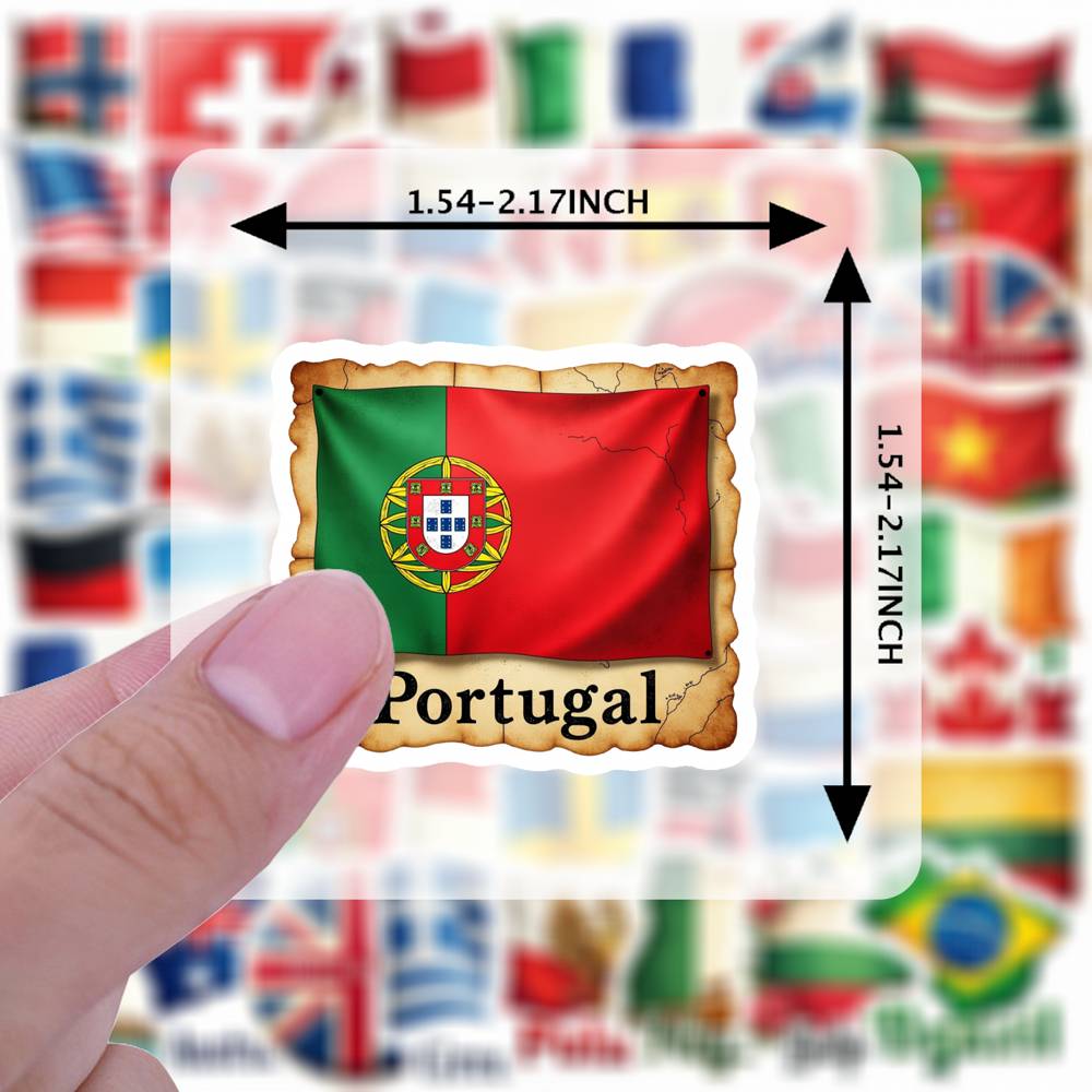 35 Buah Stiker Bendera Negara  - Embroidery World ulasan dan harga