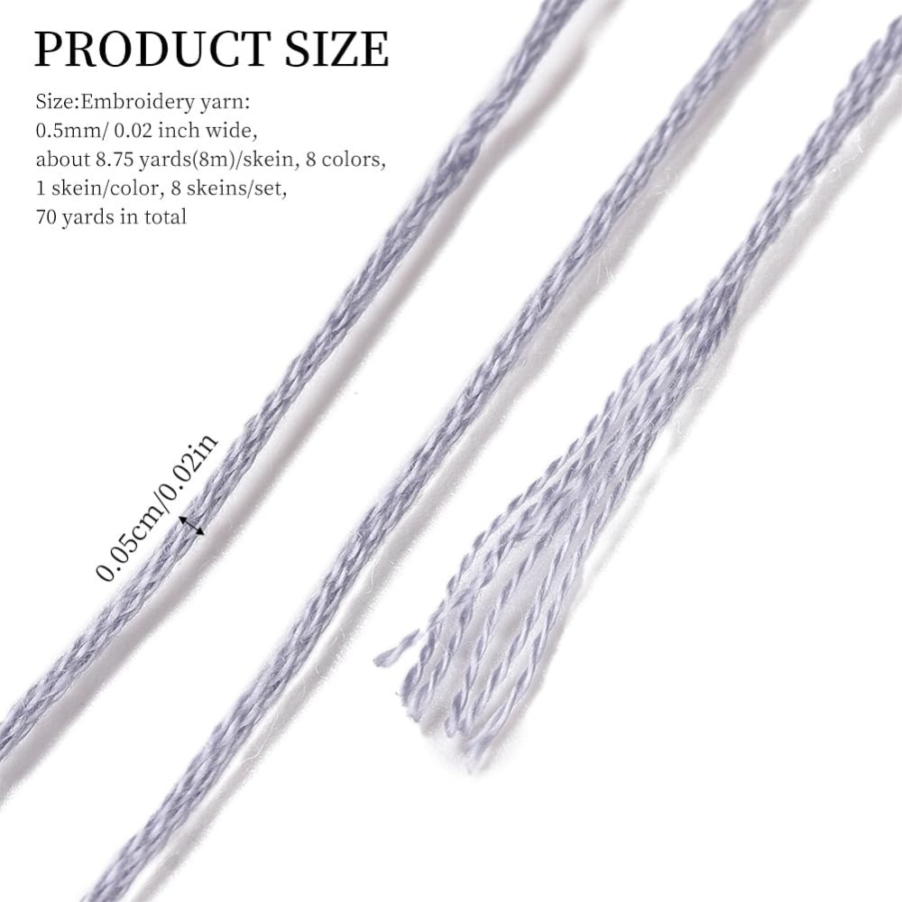 8 Gulungan 70 Yard Gelang Pers - Embroidery Stitches ulasan dan harga