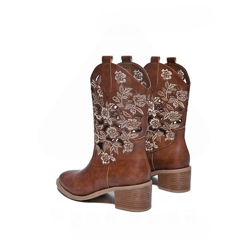Sepatu Wanita Retro Sepatu Bot - Embroidery Design Free ulasan dan harga