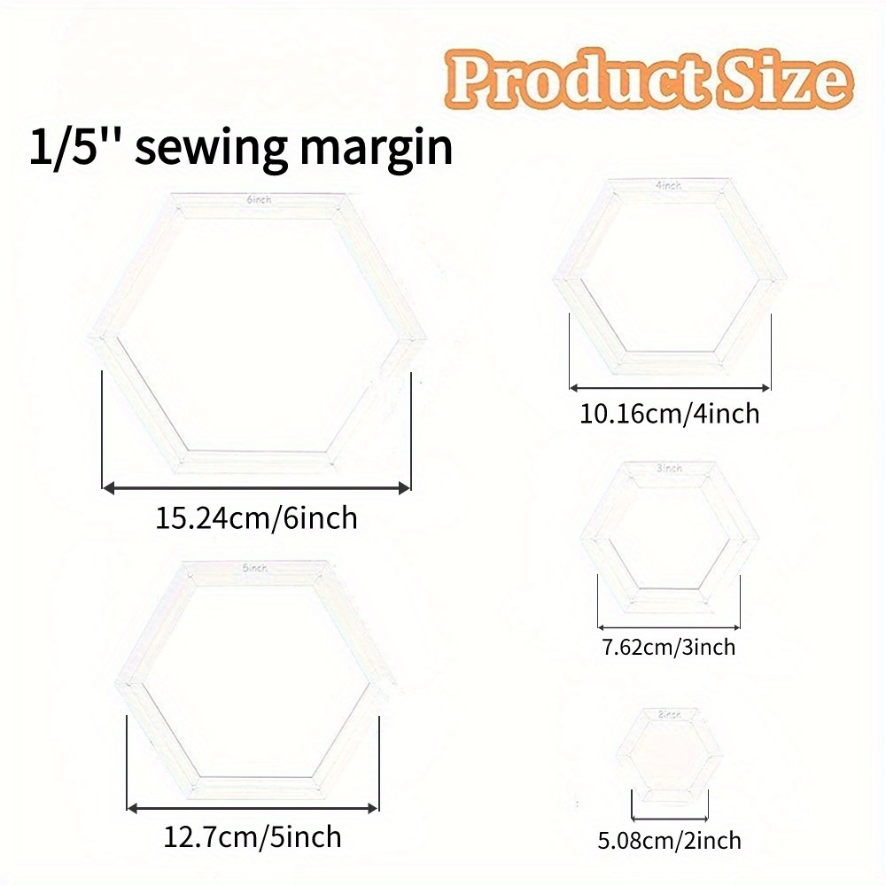 5 Buah Templat Quilting Segi E - Embroidery And Quilting ulasan dan harga