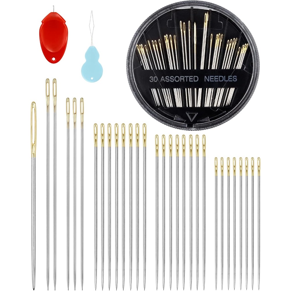 Set Jarum Jahit Tangan Baja 30 - Embroidery And Quilting ulasan dan harga