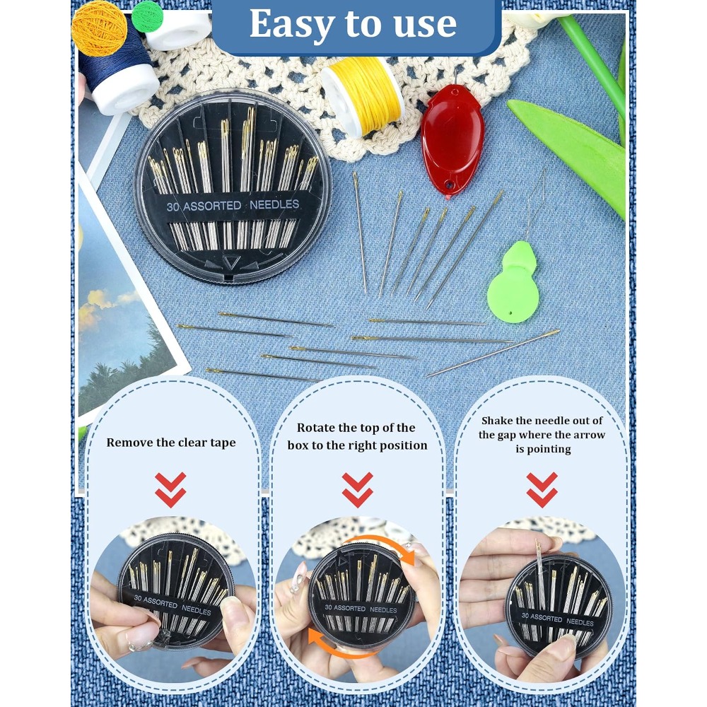 Set Jarum Jahit Tangan Baja 30 - Embroidery And Quilting ulasan dan harga