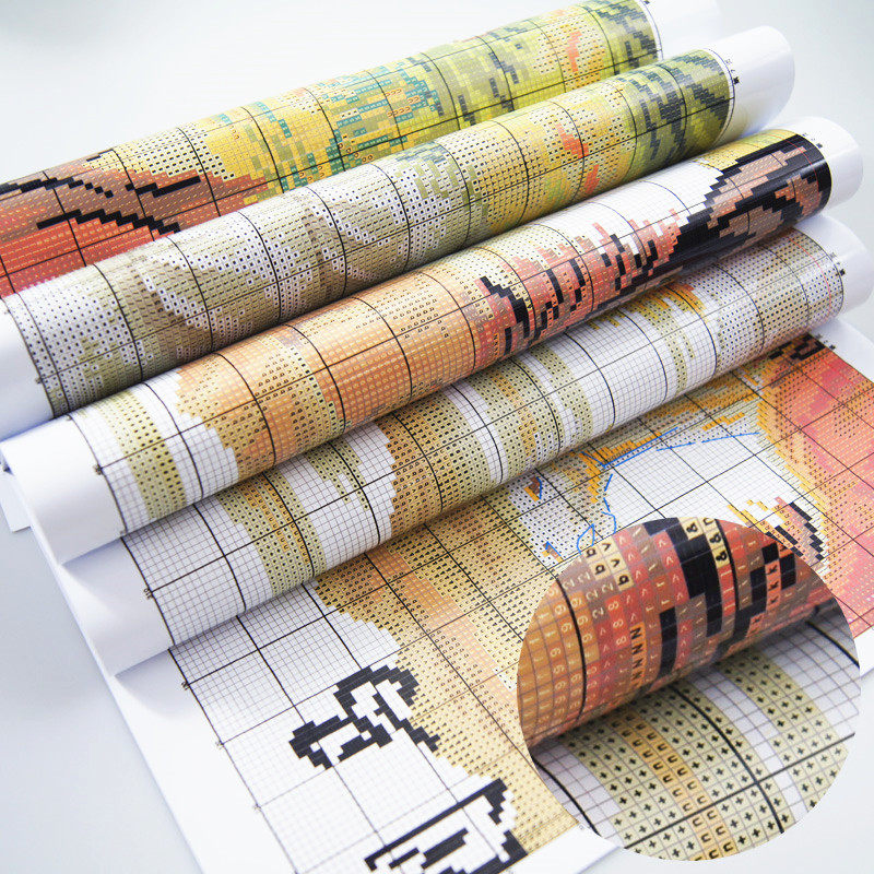 Set Sulaman Silang Pola Dunia  - Embroidery World ulasan dan harga