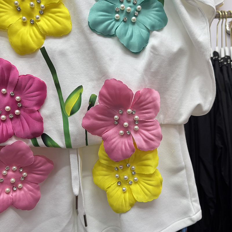 Kaus Bunga 3D Warna-warni Musi - Embroidery Cotton Shirt ulasan dan harga