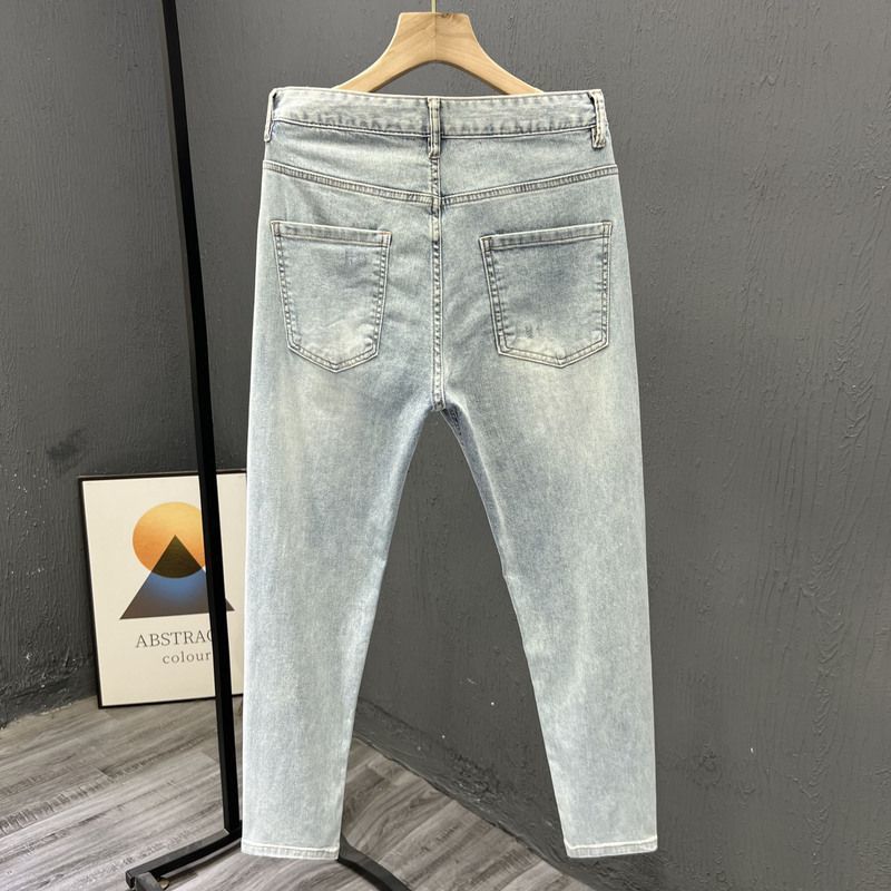 Celana Jeans Denim pria, celan - Embroidery On Jeans ulasan dan harga