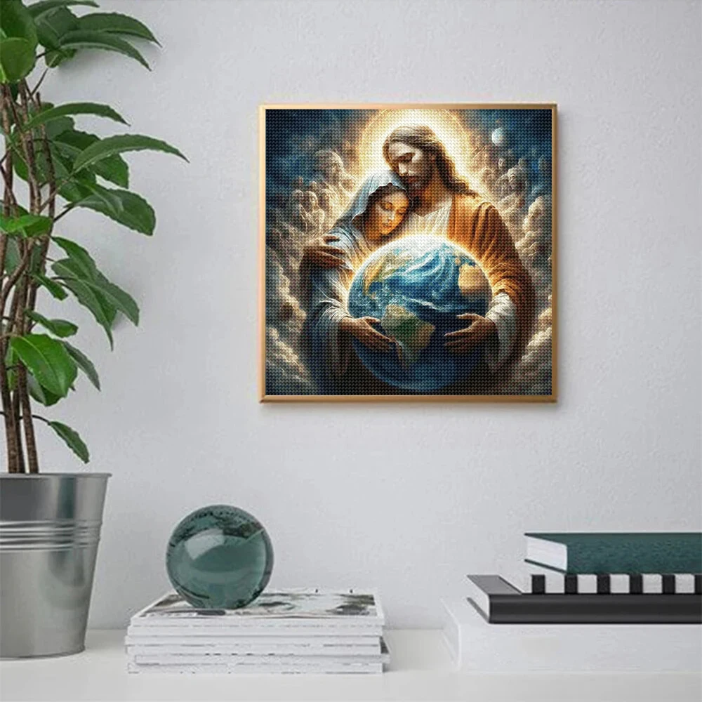 5D DIY lukisan berlian potret  - Embroidery Icon ulasan dan harga