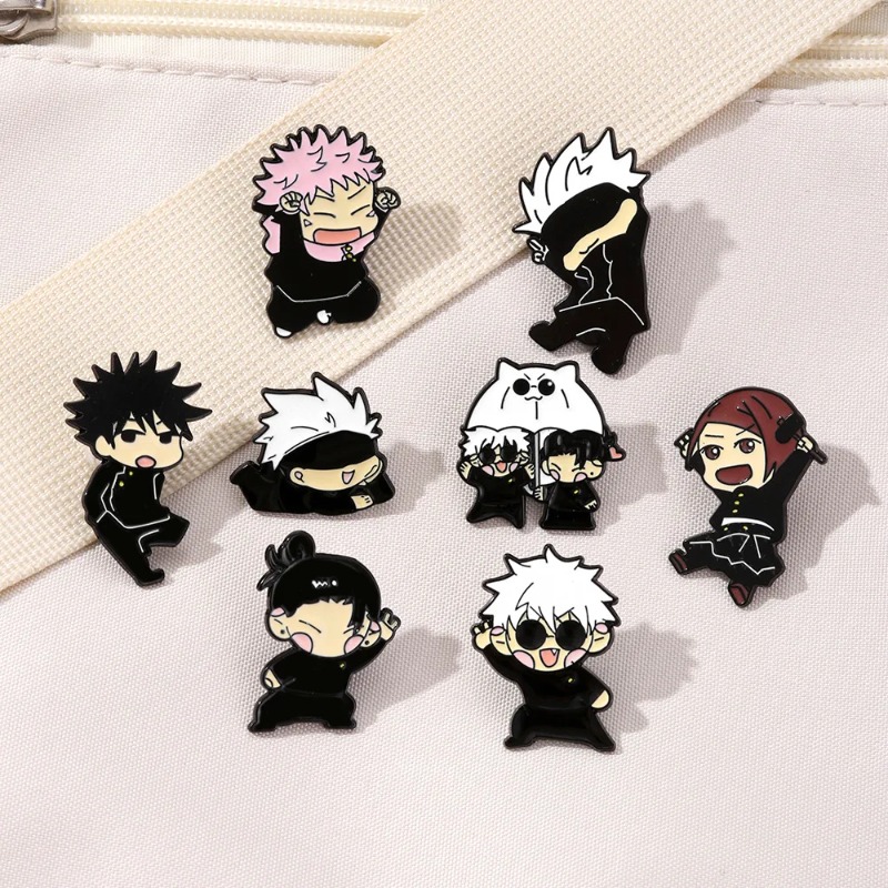 8pcs Set Pin Enamel Anime Itad - Embroidery Reddit ulasan dan harga