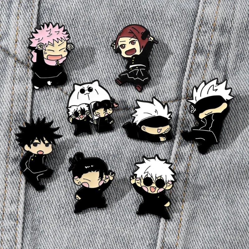 8pcs Set Pin Enamel Anime Itad - Embroidery Reddit ulasan dan harga