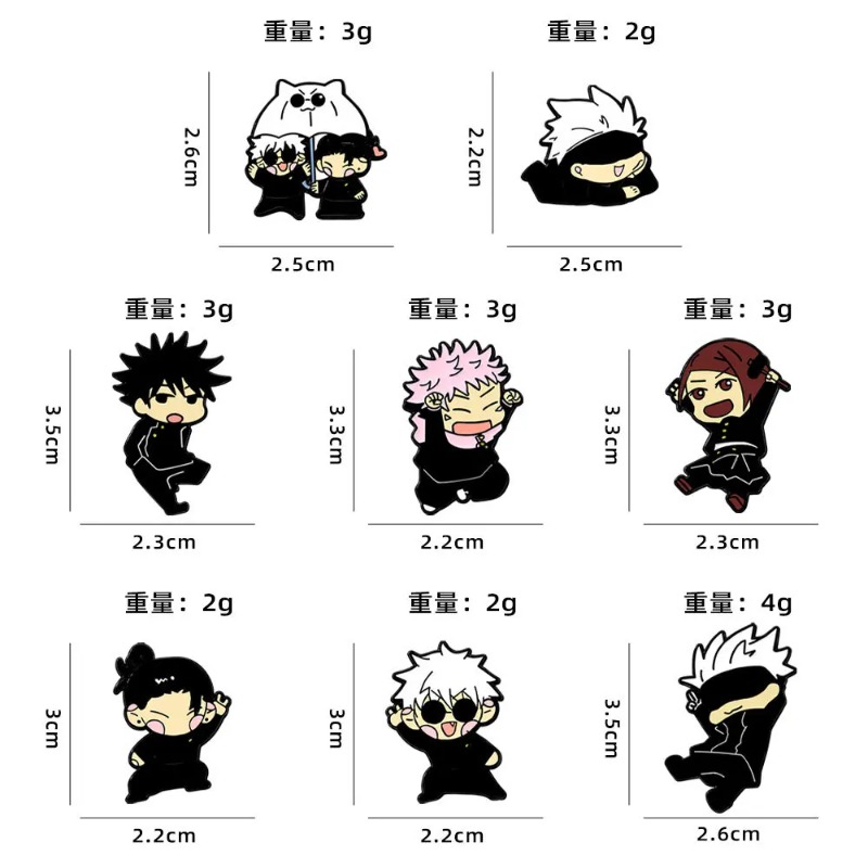 8pcs Set Pin Enamel Anime Itad - Embroidery Reddit ulasan dan harga