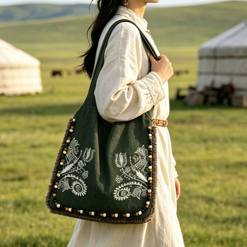 Tas Tote Kanvas Bohemian Untuk - Embroidery Design Patterns Flowers ulasan dan harga
