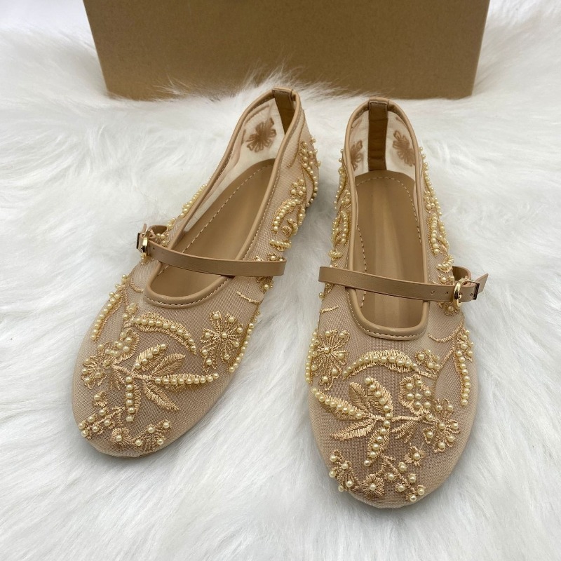 Sepatu Balet Wanita Model Mary - Embroidery Design Free ulasan dan harga